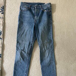 H&M High Waisted Mom Jeans, Medium Wash